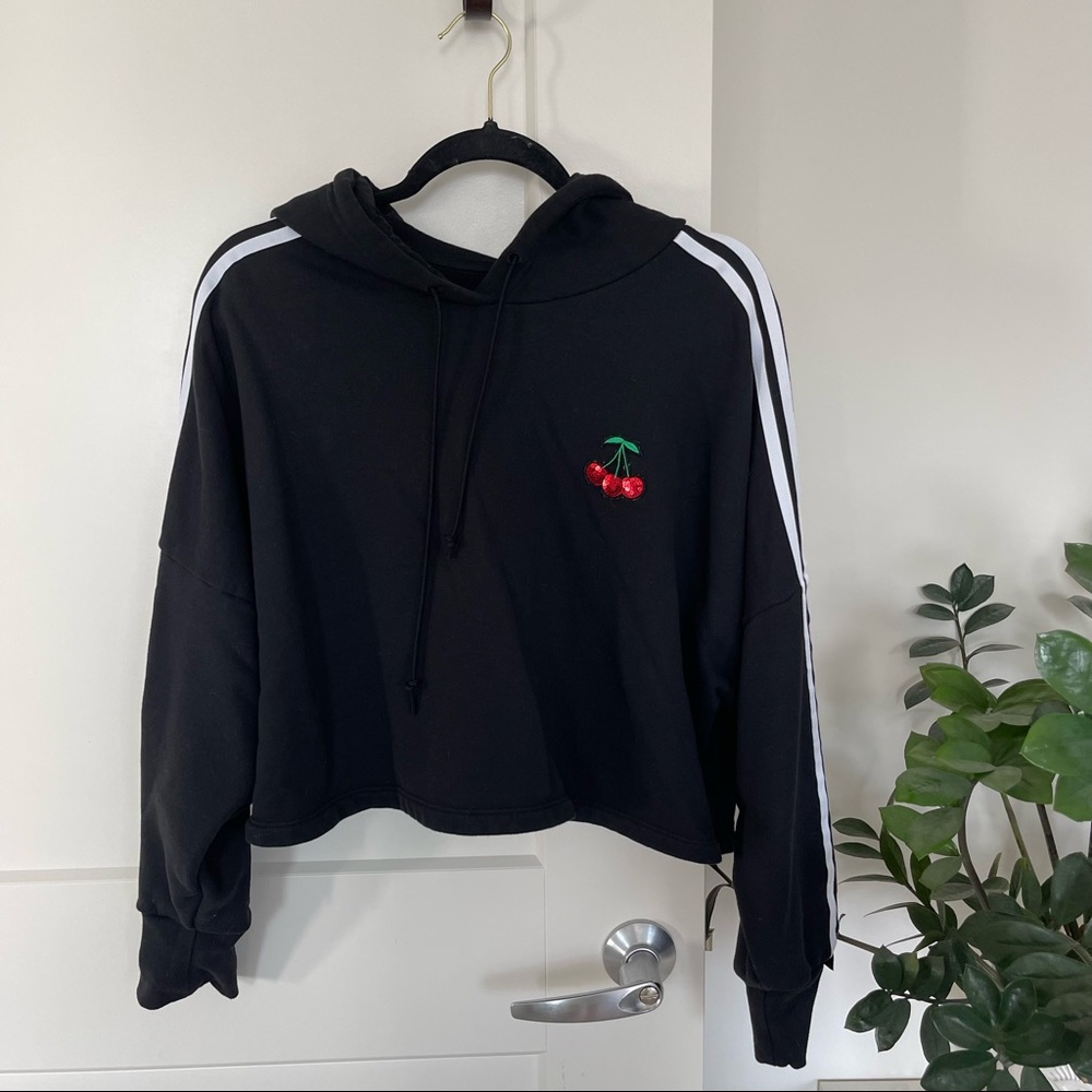 EUC Adidas Crop Hoodie